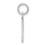 Sterling Silver Rhodium-plated Diamond-cut #9 Charm