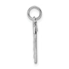 Sterling Silver Rhodium-plated Diamond-cut #19 Charm