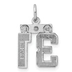 Sterling Silver Rhodium-plated Diamond-cut #31 Charm