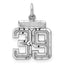 Sterling Silver Rhodium-plated Diamond-cut #39 Charm