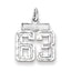 Sterling Silver Rhodium-plated Diamond-cut #63 Charm