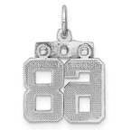 Sterling Silver Rhodium-plated Diamond-cut #68 Charm