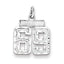 Sterling Silver Rhodium-plated Diamond-cut #69 Charm