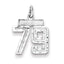 Sterling Silver Rhodium-plated Diamond-cut #79 Charm