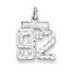 Sterling Silver Rhodium-plated Diamond-cut #92 Charm