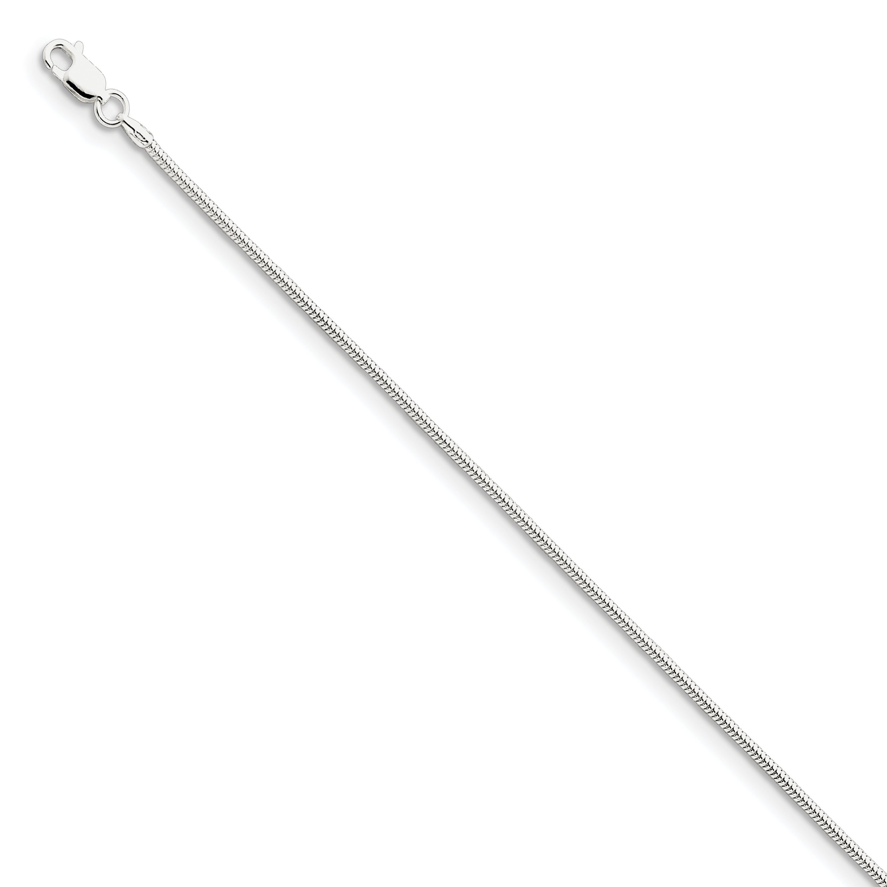 Sterling Silver 1.6mm Round Snake Chain