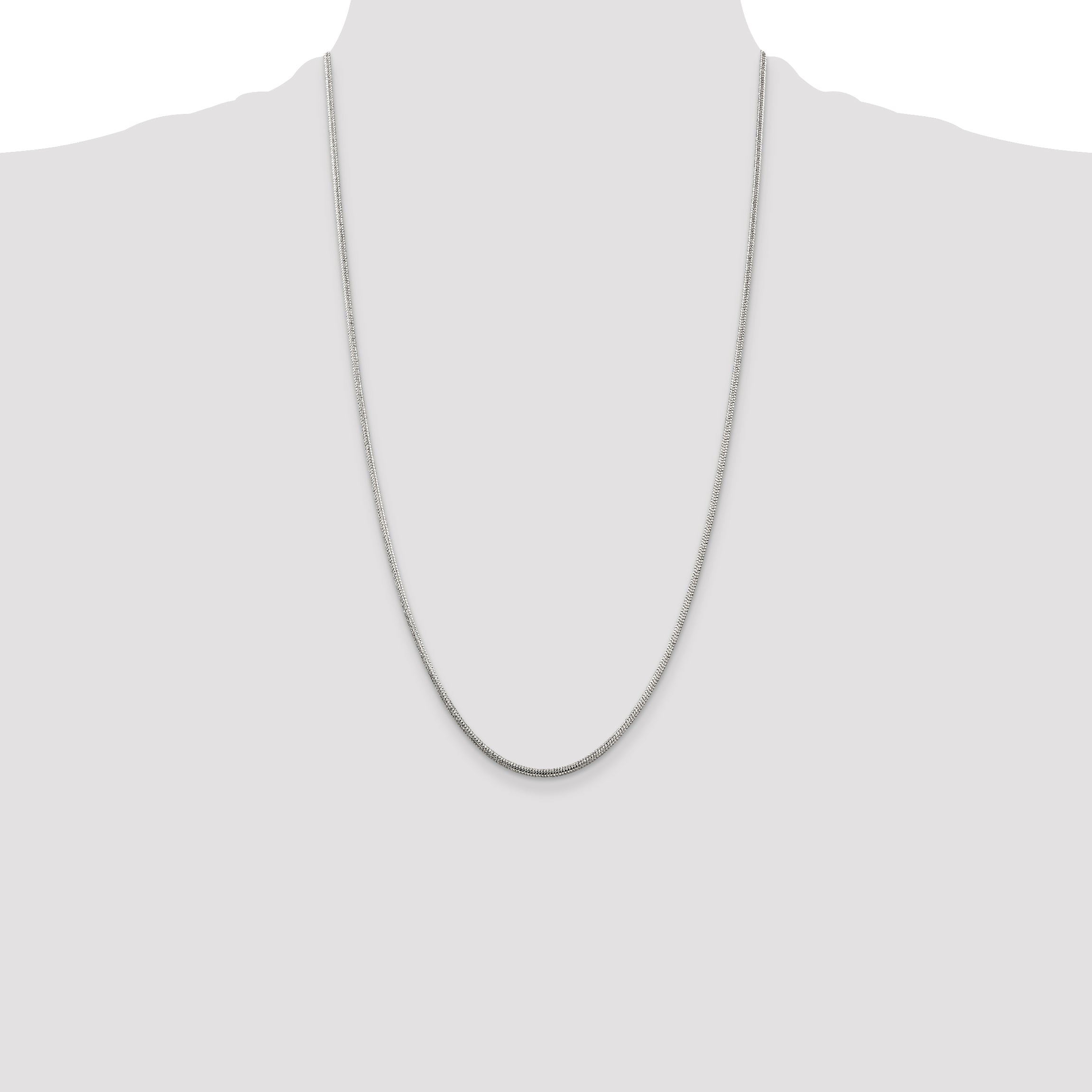 Sterling Silver 2mm Round Snake Chain