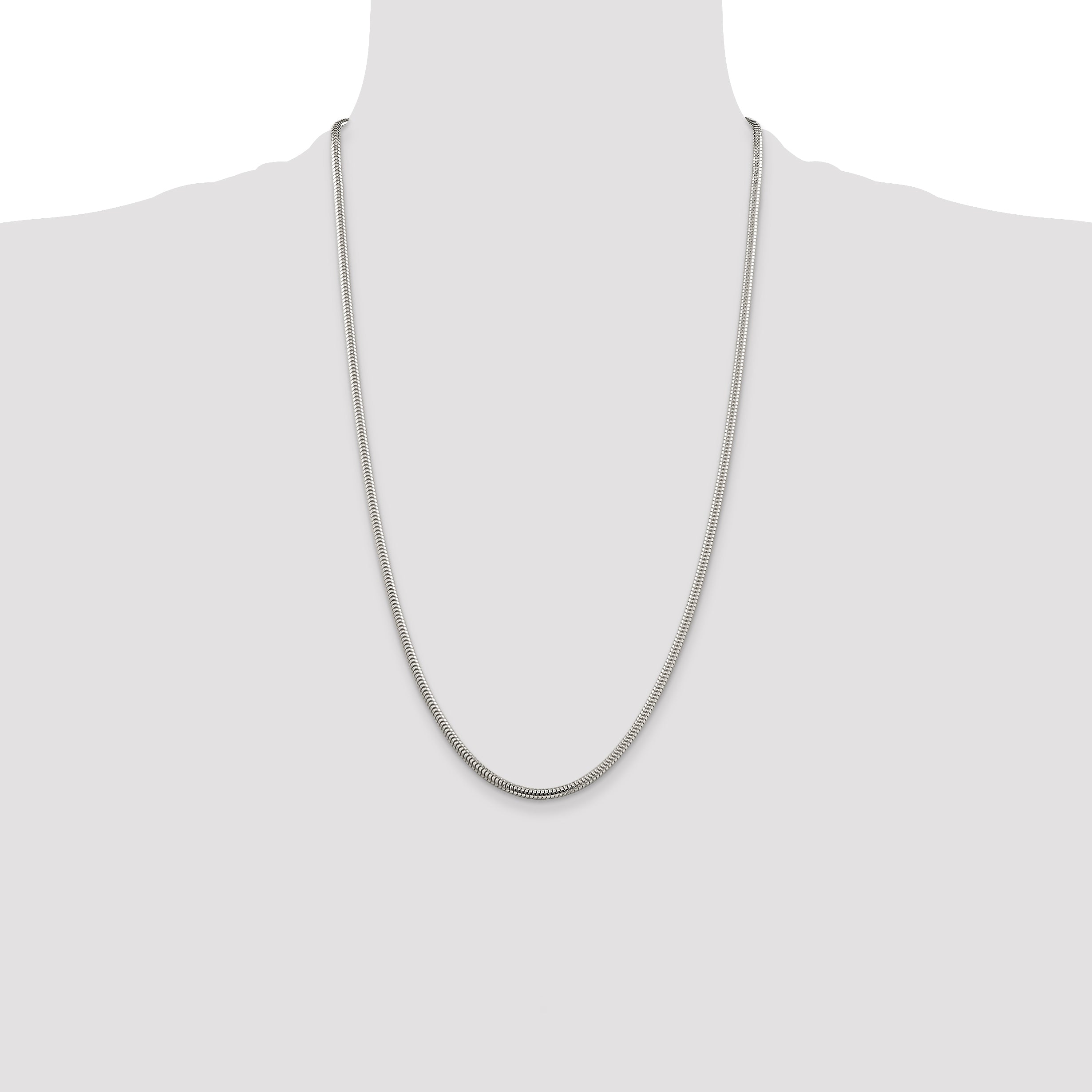 Sterling Silver 3mm Round Snake Chain