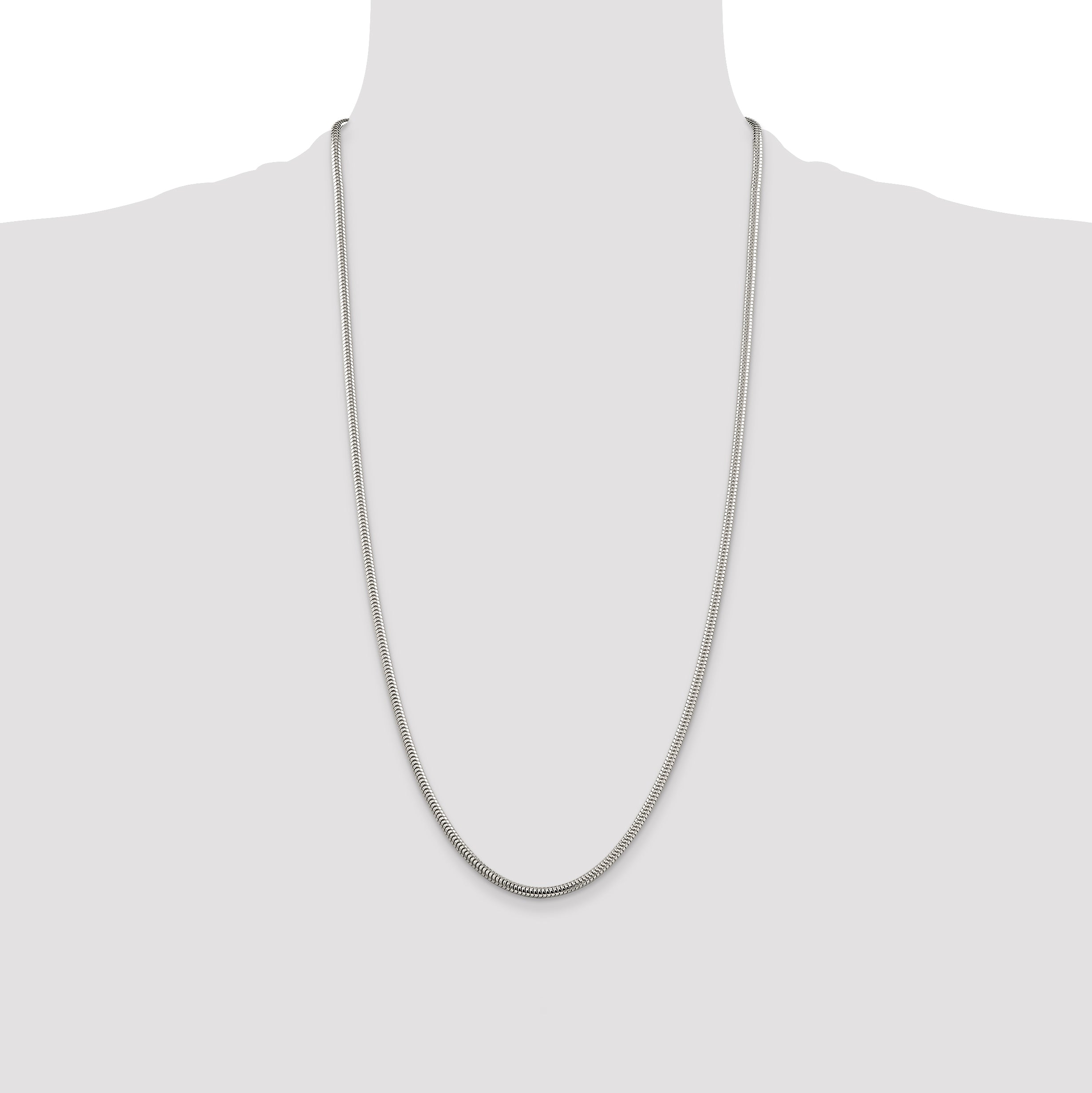 Sterling Silver 3mm Round Snake Chain