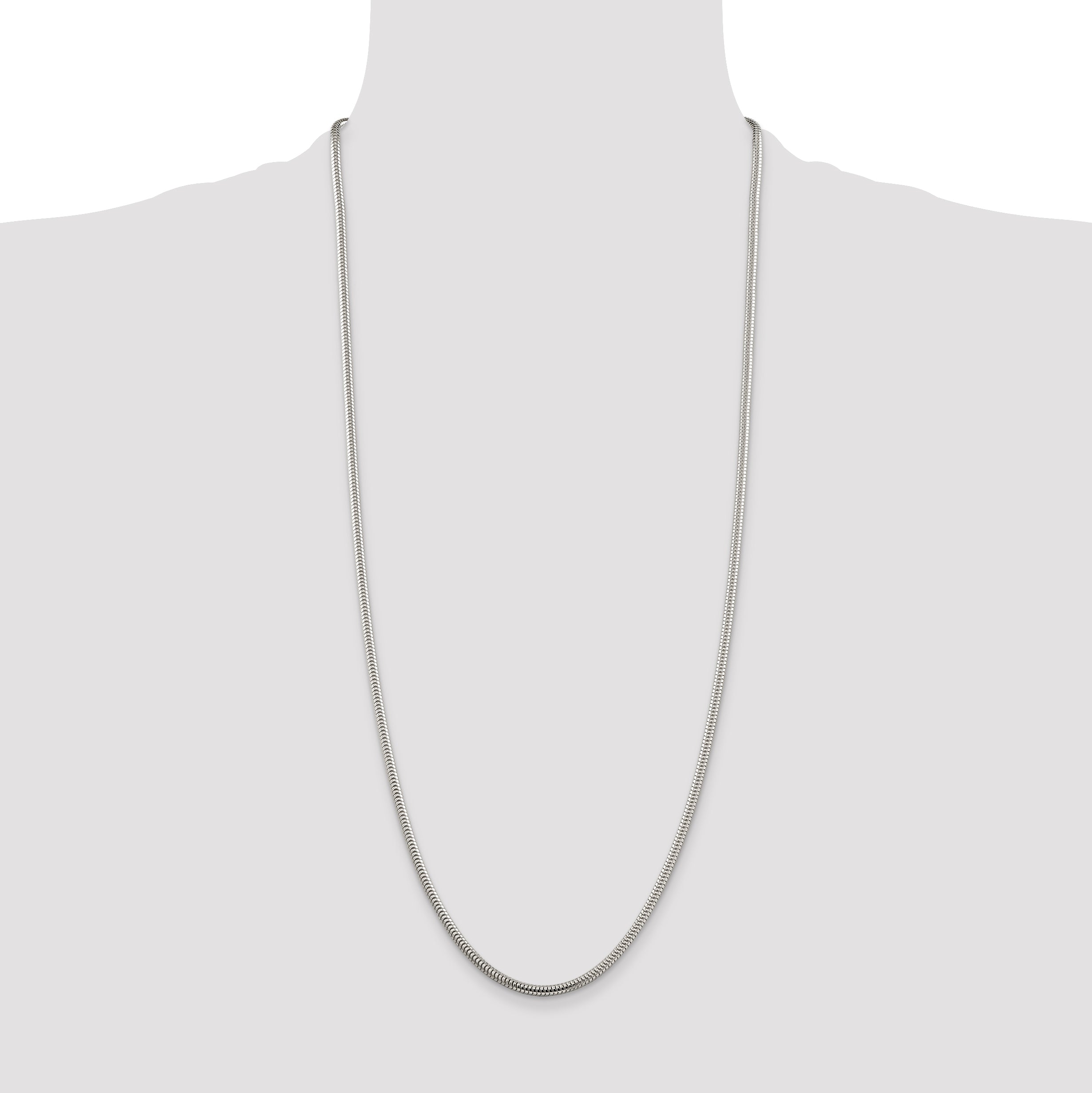 Sterling Silver 3mm Round Snake Chain