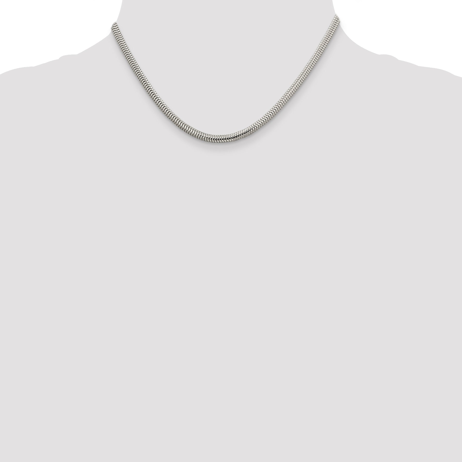 Sterling Silver 4mm Round Snake Chain