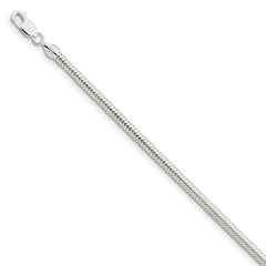 Sterling Silver 4.00mm Round Snake Chain