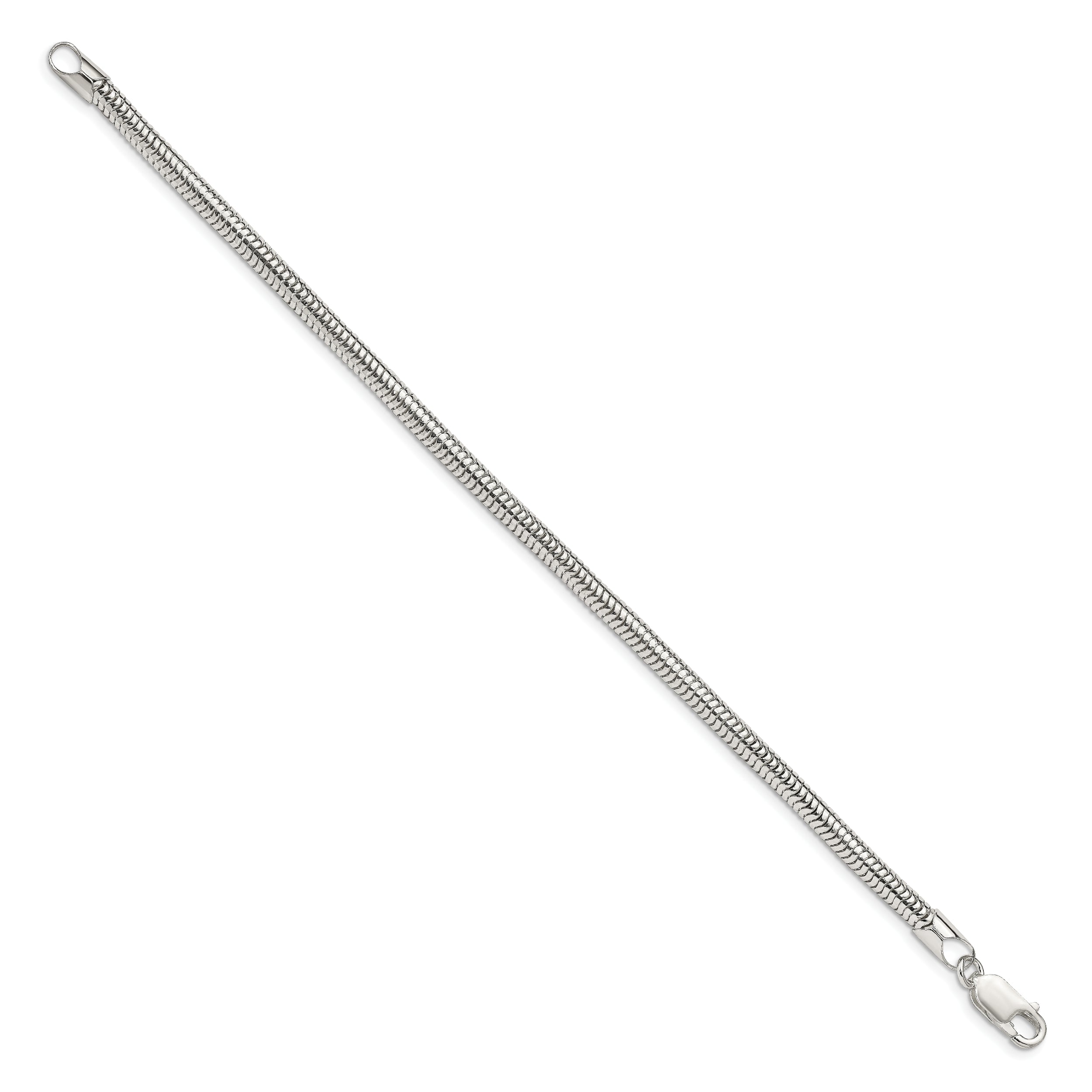 Sterling Silver 4mm Round Snake Chain - 7