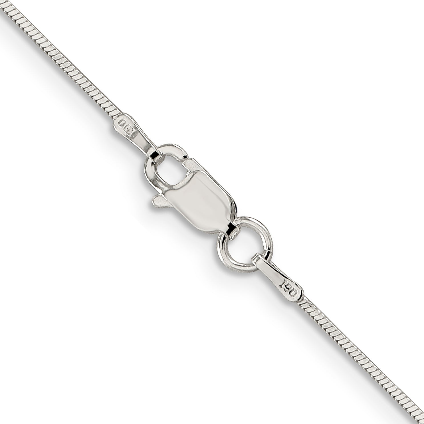Sterling Silver .8mm Square Snake Chain