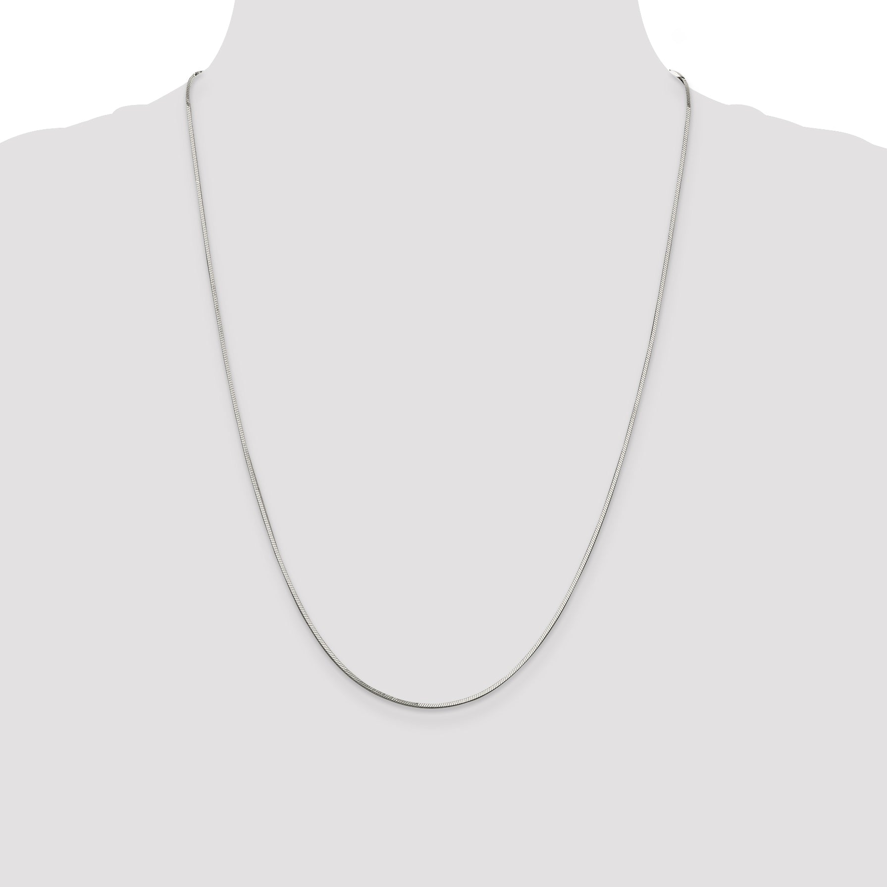 Sterling Silver 1mm Square Snake Chain