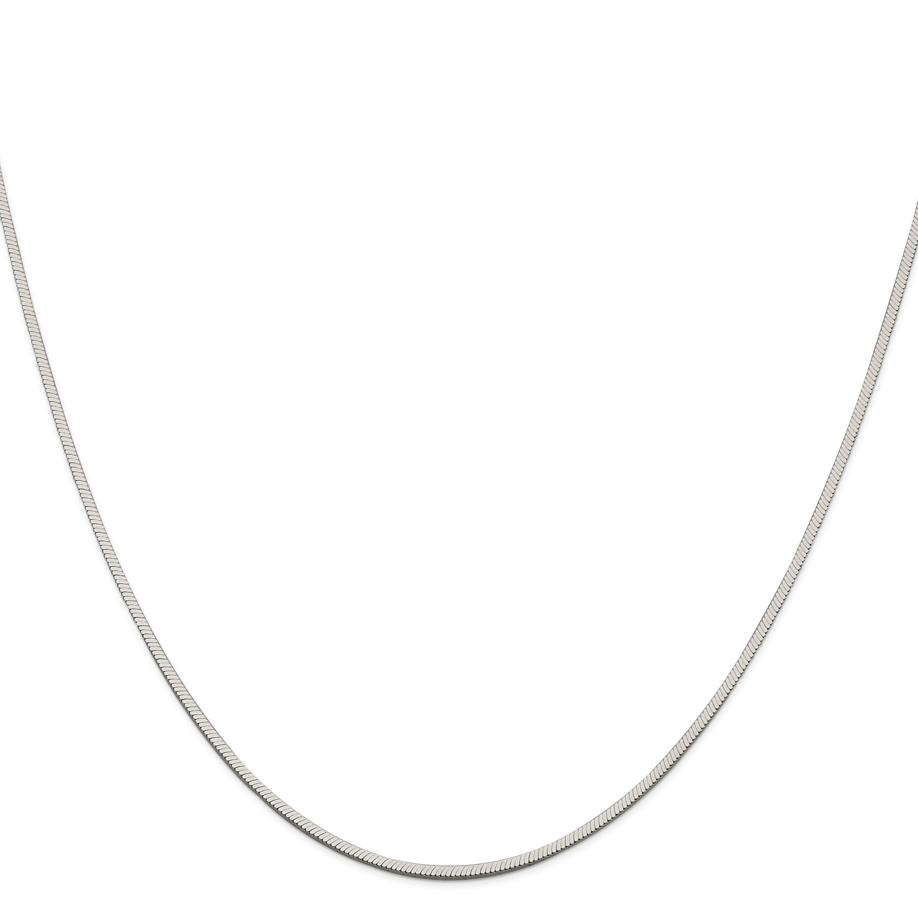 Sterling Silver 1.25mm Square Snake Chain