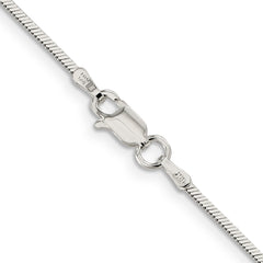 Sterling Silver 1.25mm Square Snake Chain