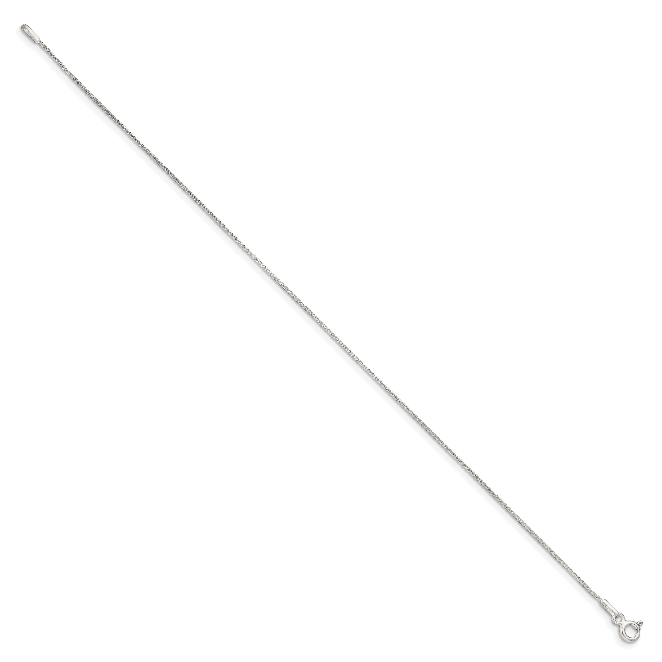 Sterling Silver .85mm Diamond-cut Round Spiga Chain - 7