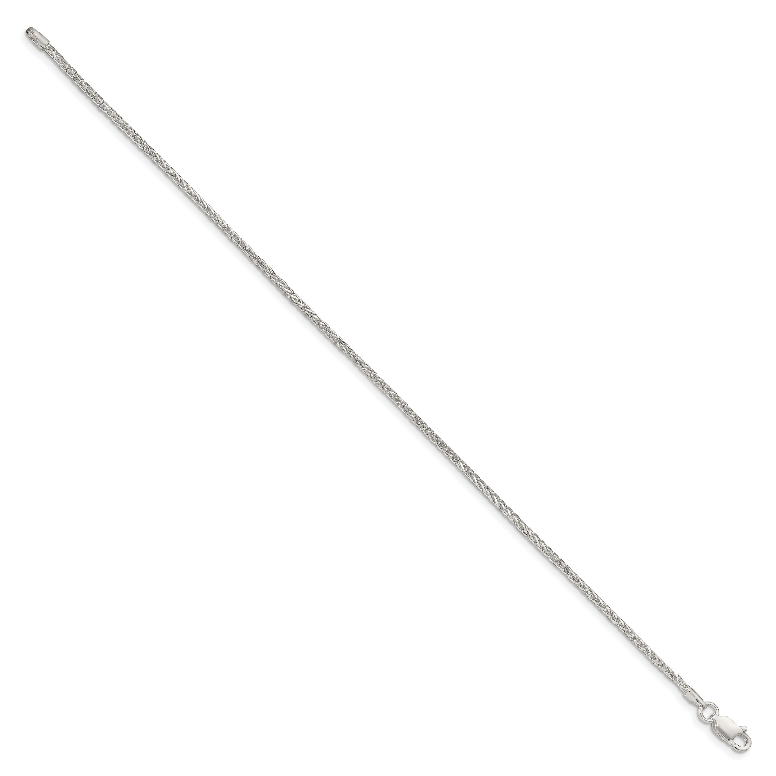 Sterling Silver 1.45mm Diamond-cut Round Spiga Chain - 7