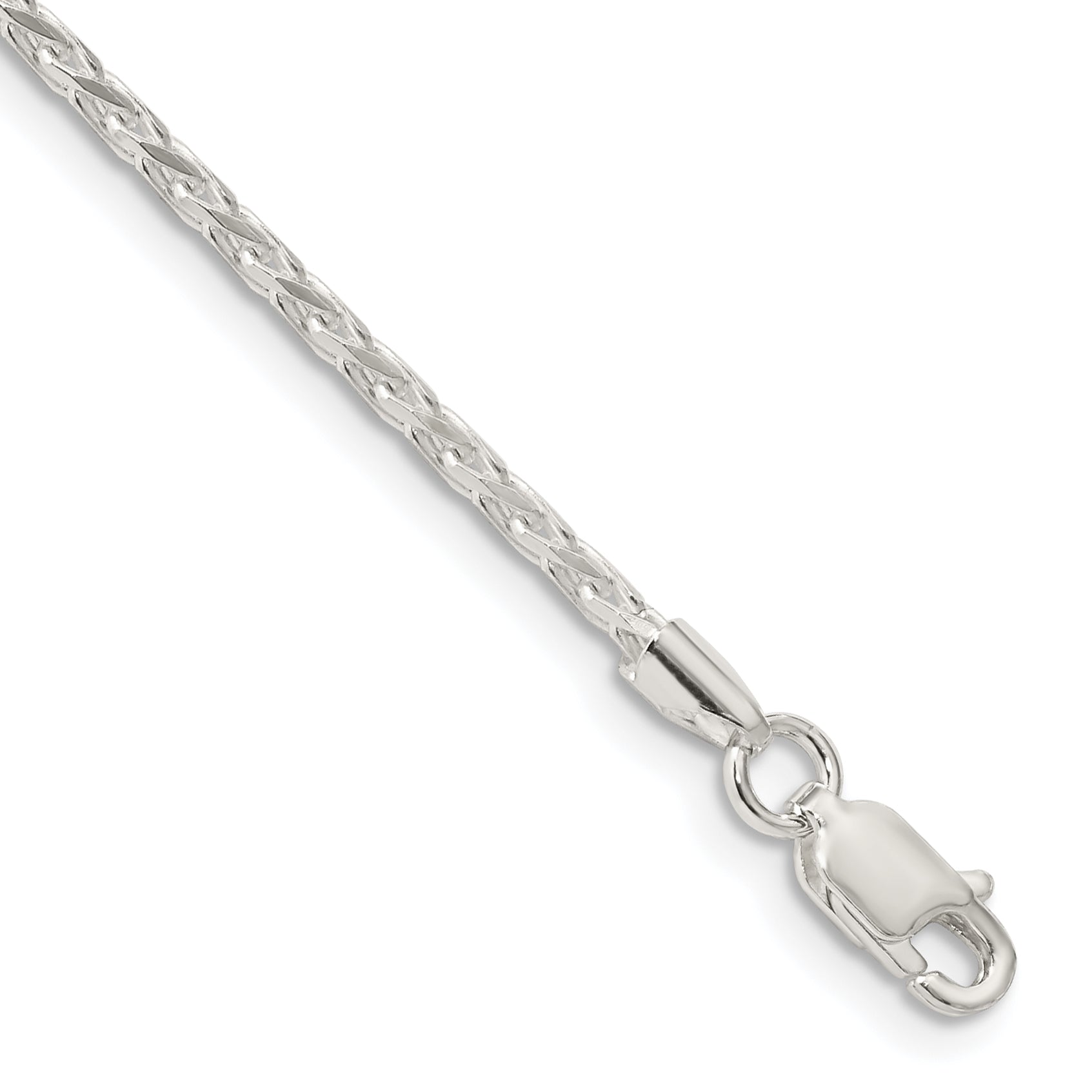 Sterling Silver 2.15mm Diamond-cut Round Spiga Chain Main image