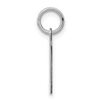 Sterling Silver/Rhodium-plated Polished Number 0 Charm