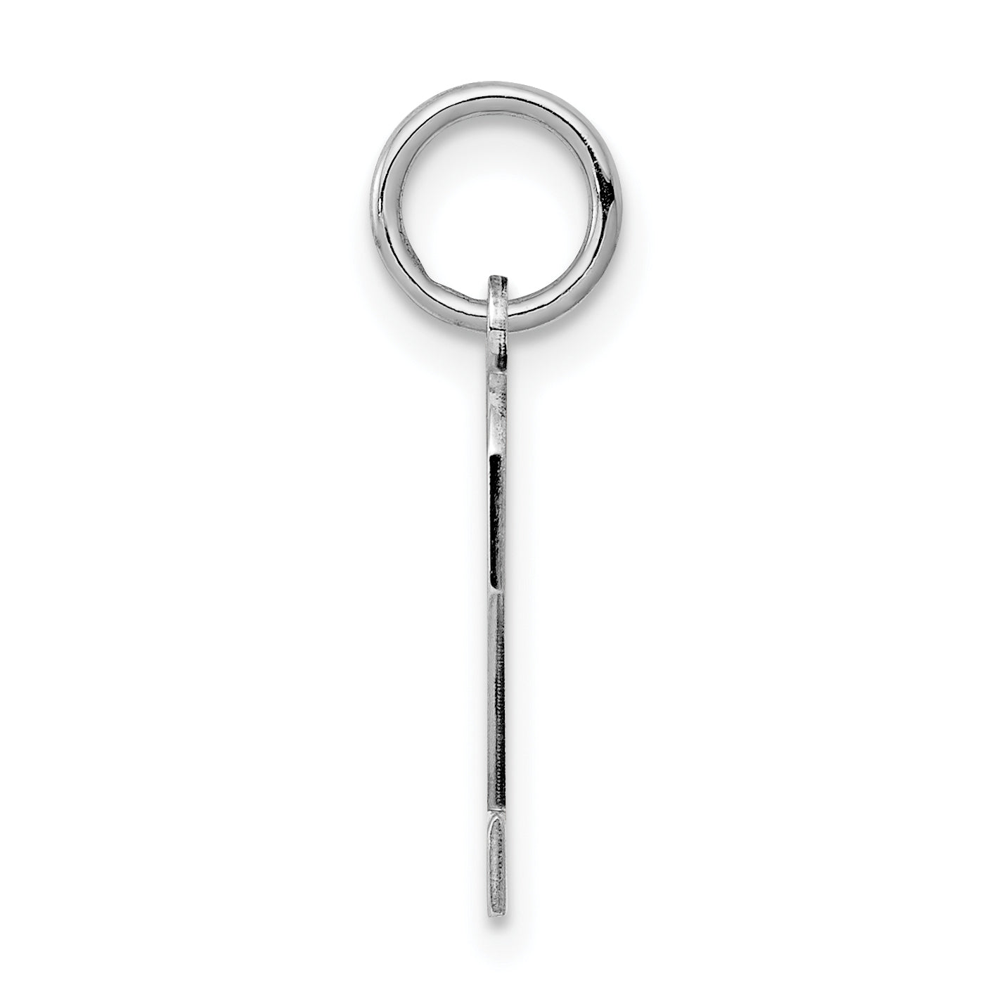 Sterling Silver/Rhodium-plated Polished Number 2 Charm Secondary image