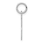 Sterling Silver/Rhodium-plated Polished Number 3 Charm