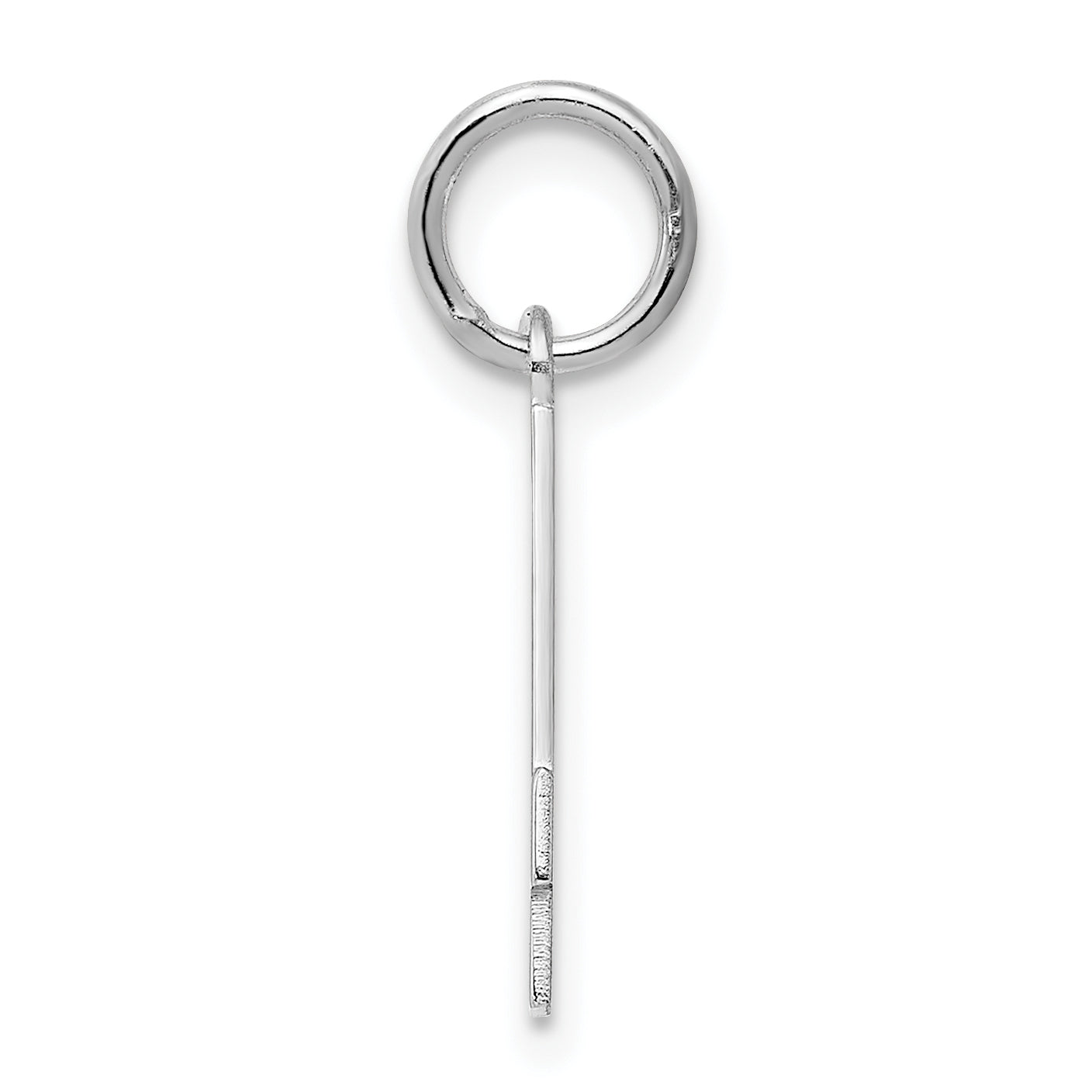 Sterling Silver/Rhodium-plated Polished Number 4 Charm Secondary image