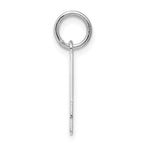 Sterling Silver/Rhodium-plated Polished Number 4 Charm