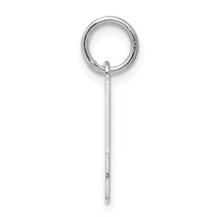 Sterling Silver/Rhodium-plated Polished Number 4 Charm