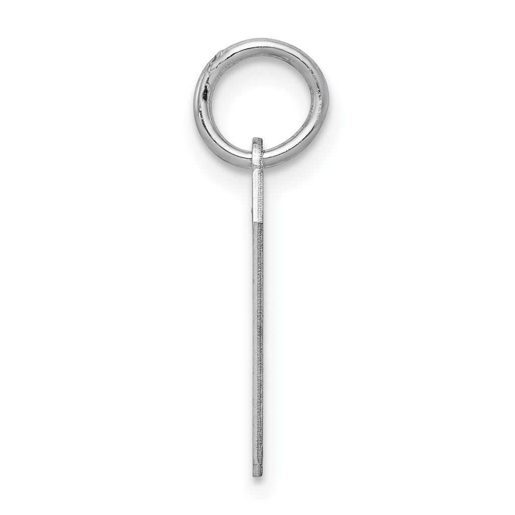 Sterling Silver/Rhodium-plated Polished Number 7 Charm