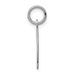 Sterling Silver/Rhodium-plated Polished Number 9 Charm