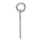 Sterling Silver/Rhodium-plated Polished Number 10 Charm