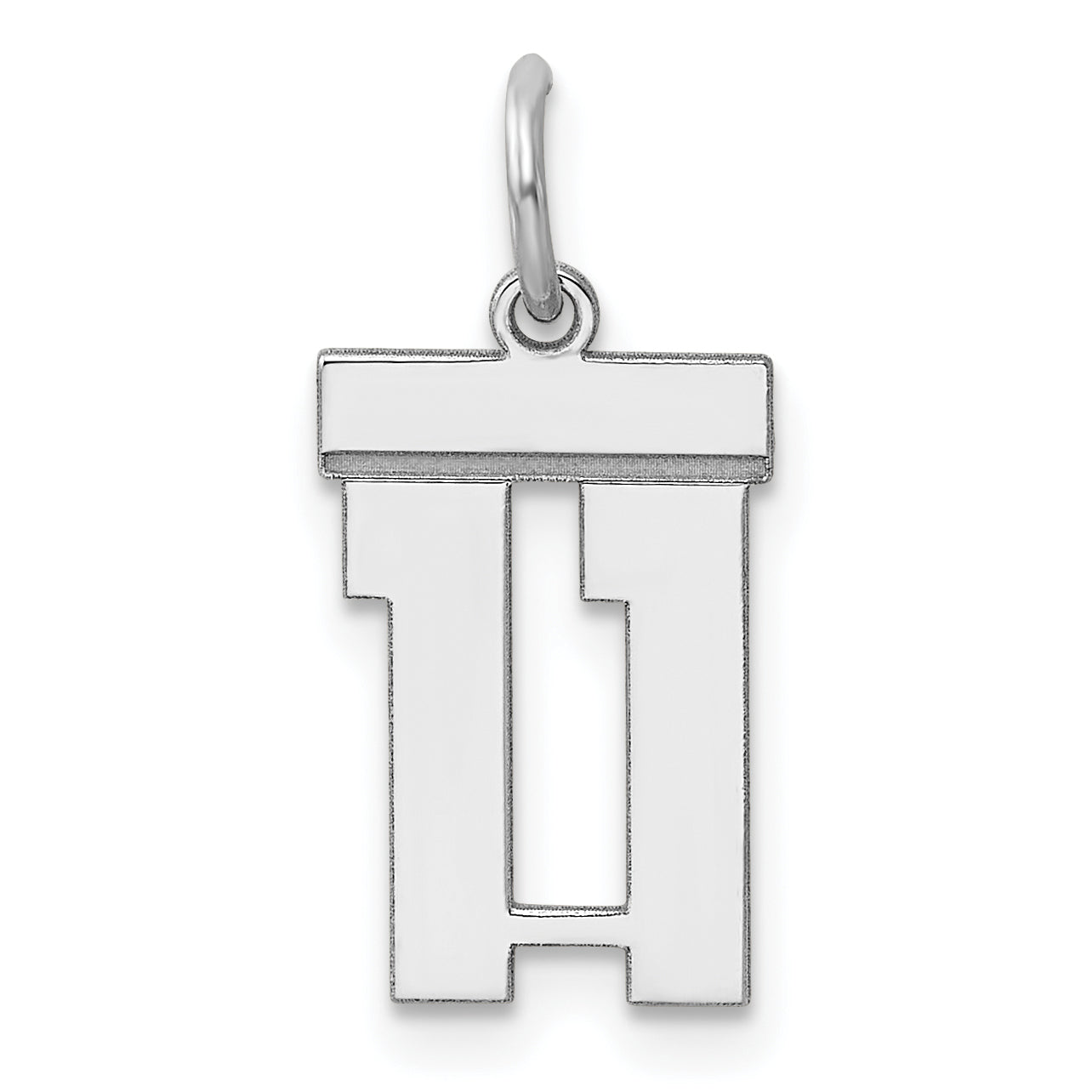 Sterling Silver/Rhodium-plated Polished Number 11 Charm Main image