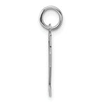 Sterling Silver/Rhodium-plated Polished Number 12 Charm