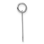Sterling Silver/Rhodium-plated Polished Number 14 Charm