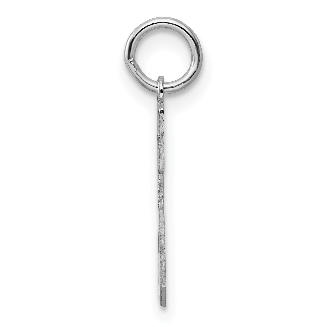 Sterling Silver/Rhodium-plated Polished Number 15 Charm Secondary image