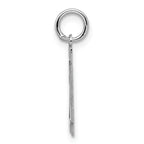 Sterling Silver/Rhodium-plated Polished Number 24 Charm