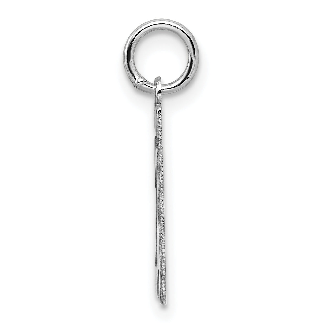 Sterling Silver/Rhodium-plated Polished Number 24 Charm