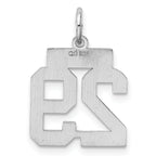 Sterling Silver Rhodium-plated Small Polished Number 29 Charm