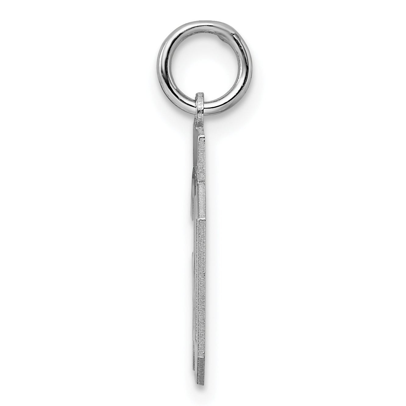 Sterling Silver Rhodium-plated Small Polished Number 30 Charm Secondary image