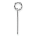 Sterling Silver Rhodium-plated Small Polished Number 30 Charm