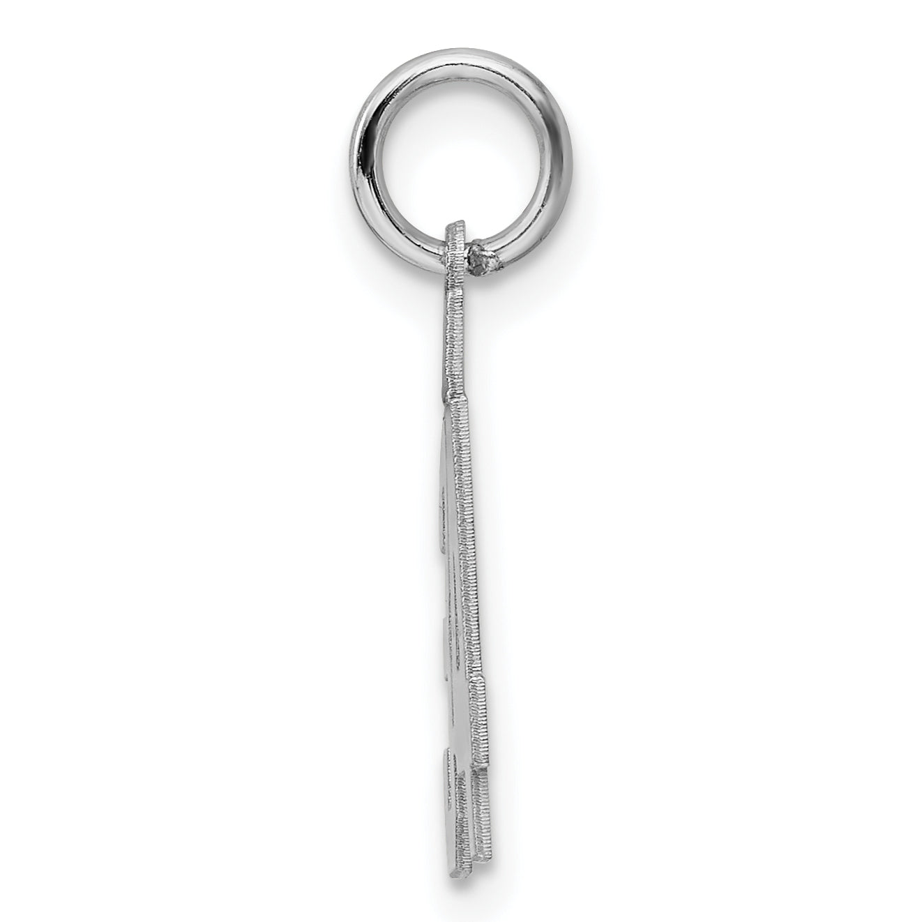 Sterling Silver Rhodium-plated Small Polished Number 34 Charm Secondary image