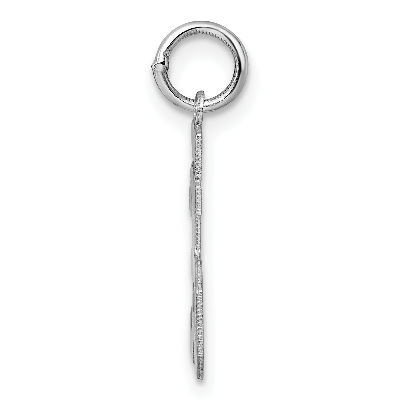 Sterling Silver Rhodium-plated Small Polished Number 35 Charm Secondary image