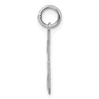 Sterling Silver Rhodium-plated Small Polished Number 35 Charm