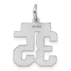 Sterling Silver Rhodium-plated Small Polished Number 35 Charm