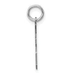Sterling Silver Rhodium-plated Small Polished Number 36 Charm