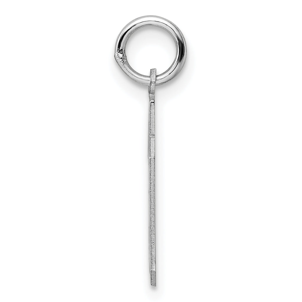 Sterling Silver Rhodium-plated Small Polished Number 39 Charm