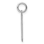 Sterling Silver Rhodium-plated Small Polished Number 40 Charm