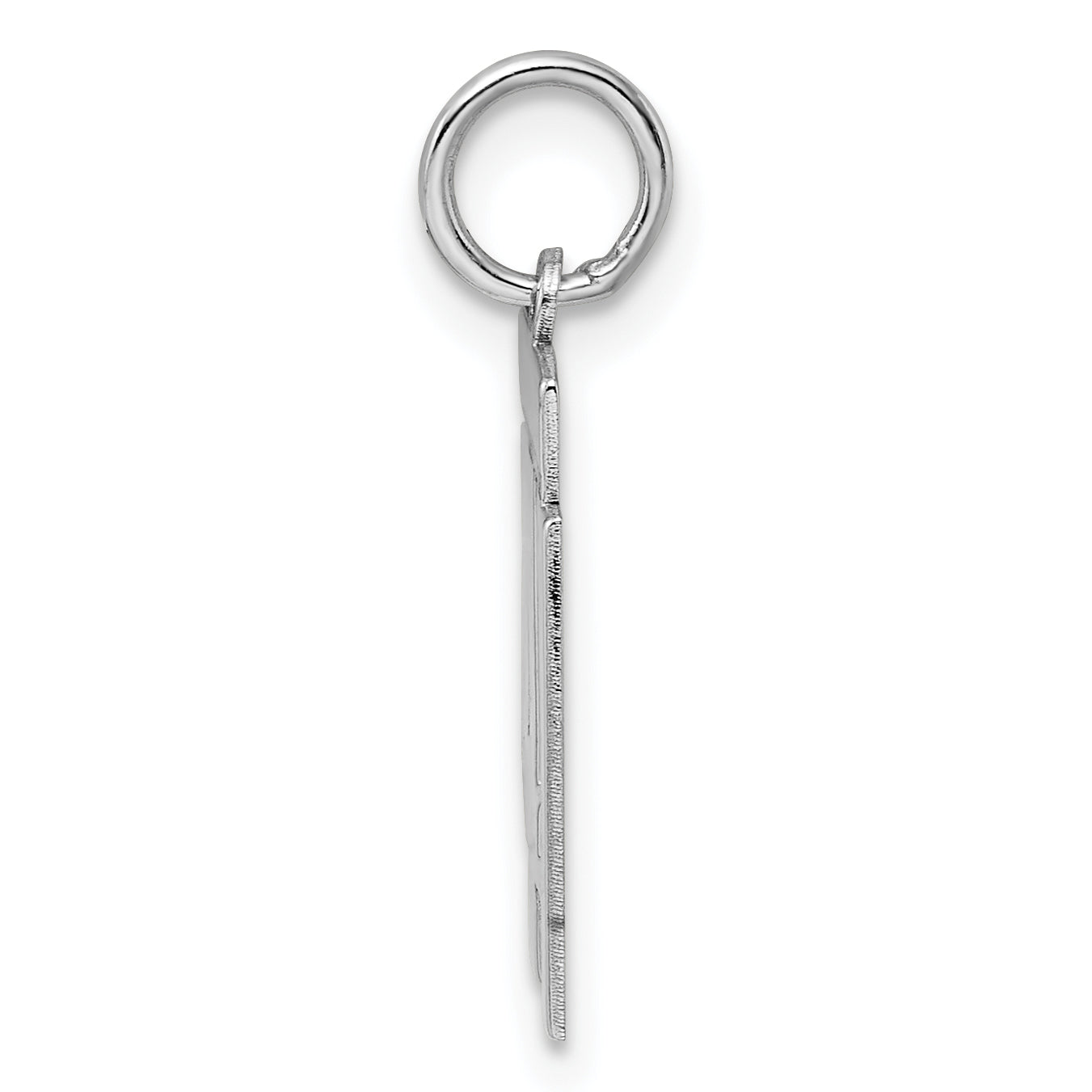 Sterling Silver Rhodium-plated Small Polished Number 41 Charm Secondary image